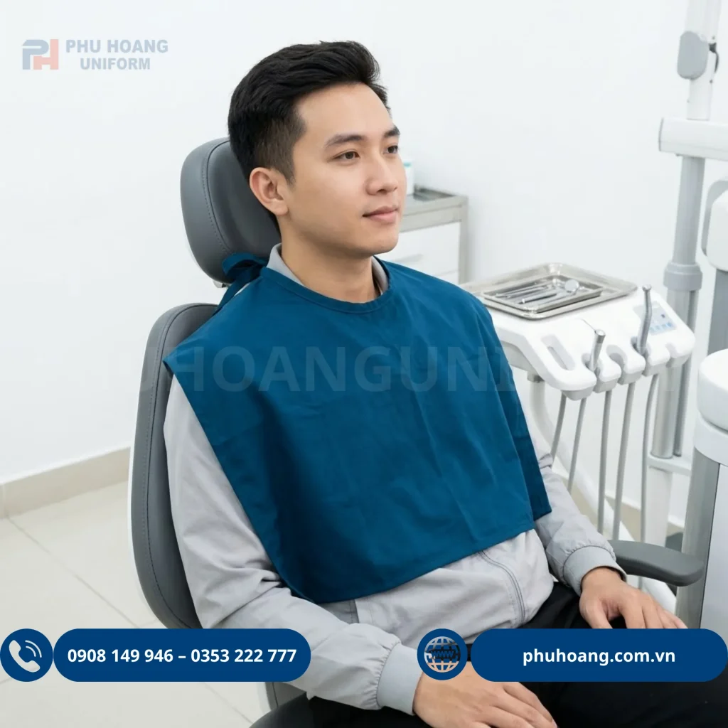 Khăn choàng cổ nha khoa cao cấp Phú Hoàng Uniform Mua khăn choàng cổ nha khoa cao cấp tại Phú Hoàng Uniform. Chất liệu thoáng mát, chống bám bẩn, thiết kế gọn gàng, chuyên nghiệp