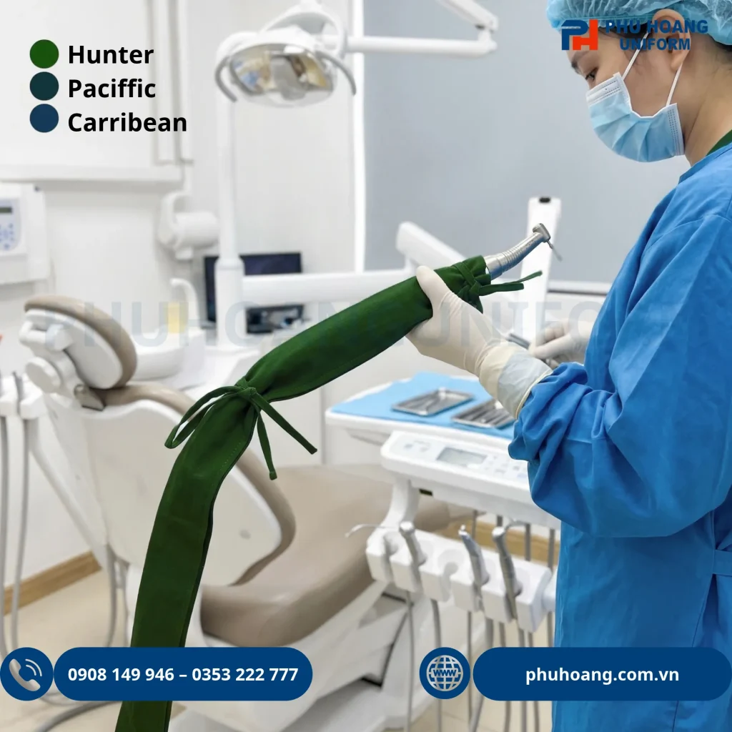 Săng bọc dây khoan phẫu thuật Săng bọc dây khoan phẫu thuật y tế màu xanh, chống thấm và kháng khuẩn